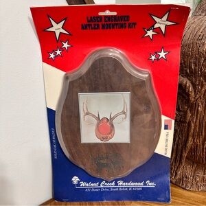 Walnut Creek Hardwood Walnut Laser Engraved Antler Mounting Kit Made In USA New